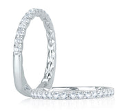 14k Intricate Quilted Diamond Anniversary Band