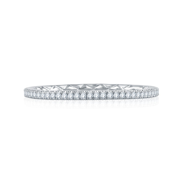 14k Delicate Quilted Anniversary Band