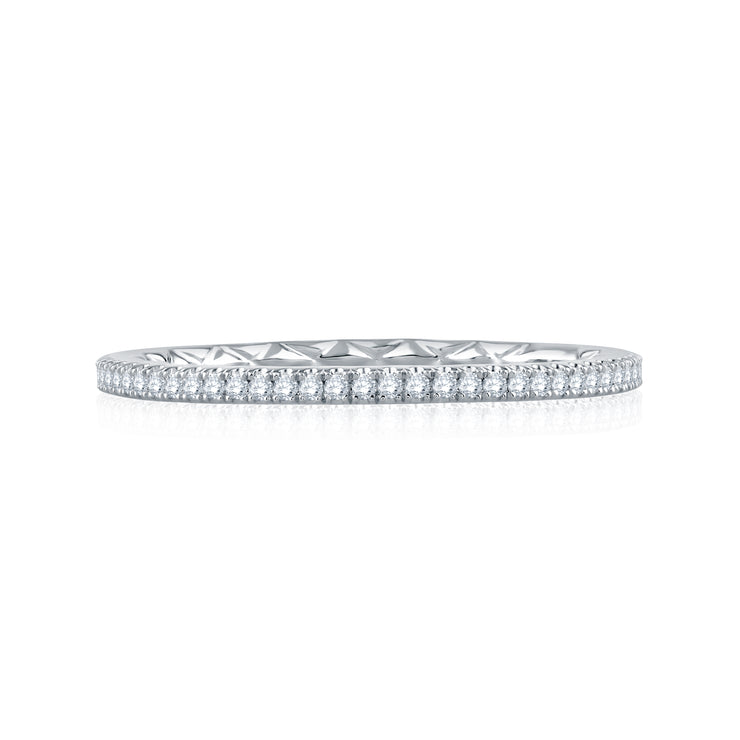 14k Delicate Quilted Anniversary Band