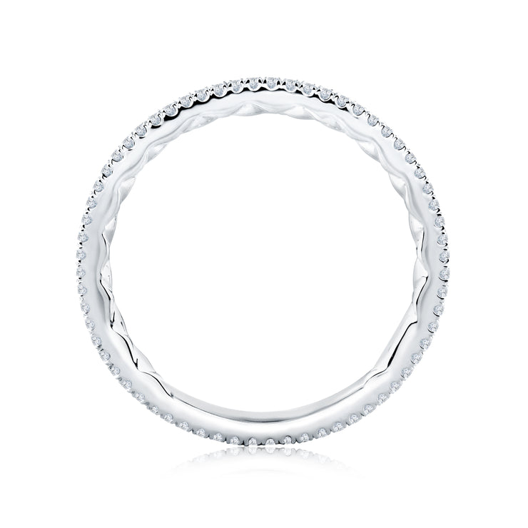 14k Delicate Quilted Anniversary Band