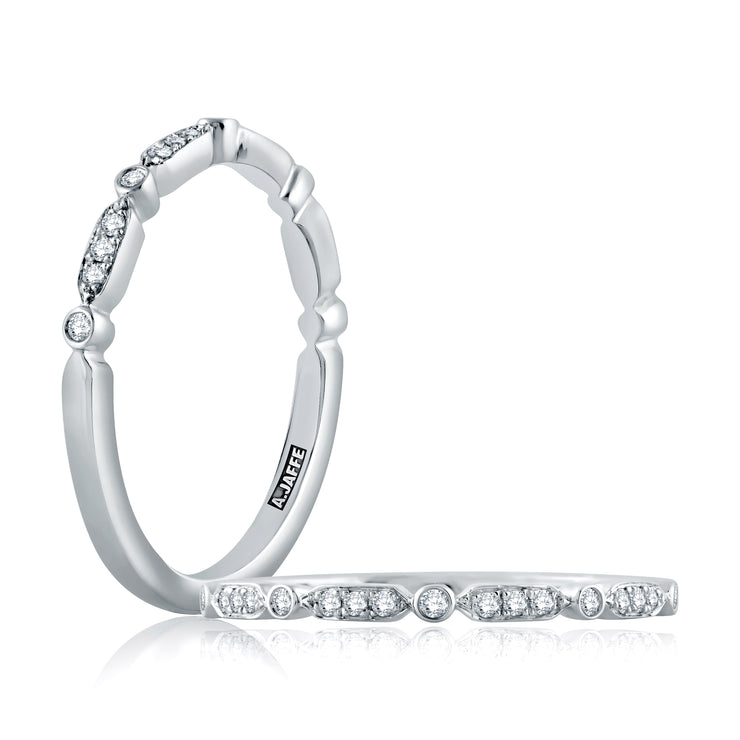 14k Triple and Single Set Diamond Stackable Band