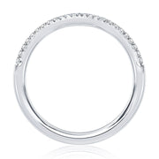 14k Contoured Diamond Wedding Band