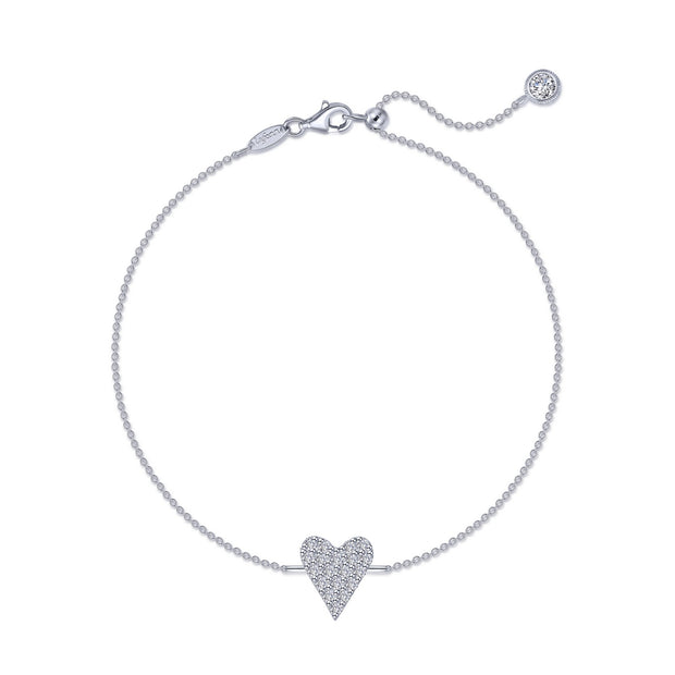Pave Heart Anklet