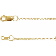 14K Gold Adjustable Cable Chain Necklace (16–18”)