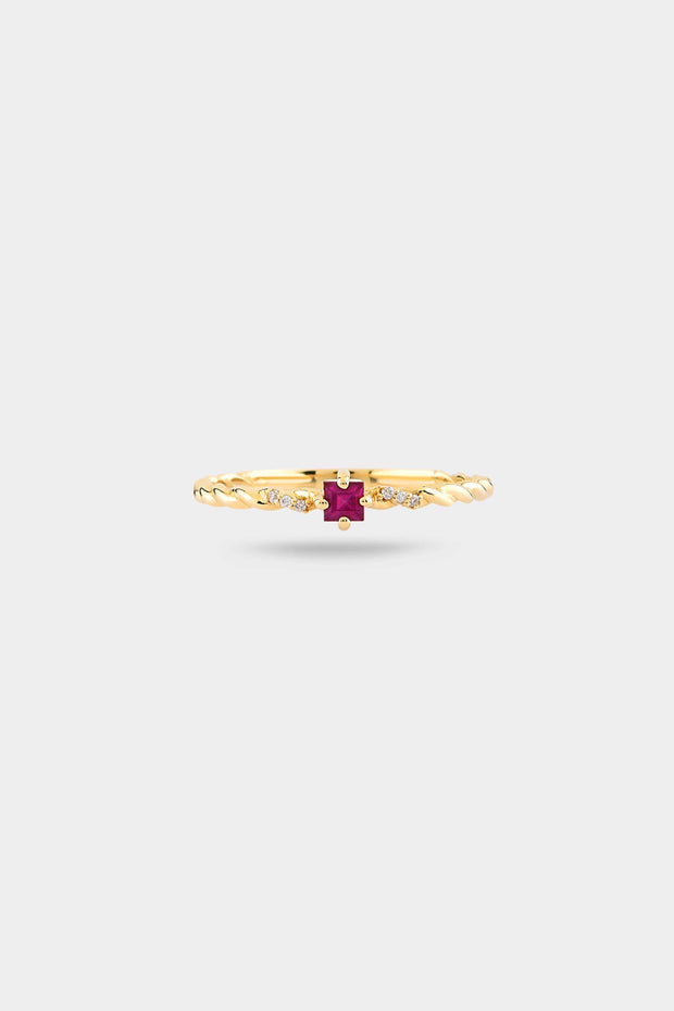 Confidant Ring in Ruby and Diamond