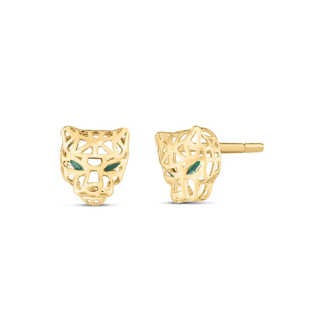 14K Panther Earrings