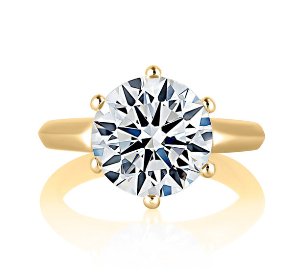 14k Classic Six Prong Solitaire Diamond Engagement Ring