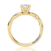 14k Twisted Shank Solitaire Diamond Engagement Ring