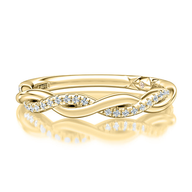 14k Alternating Row Diamond Wedding Band