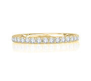 14k Intricate Quilted Diamond Anniversary Band