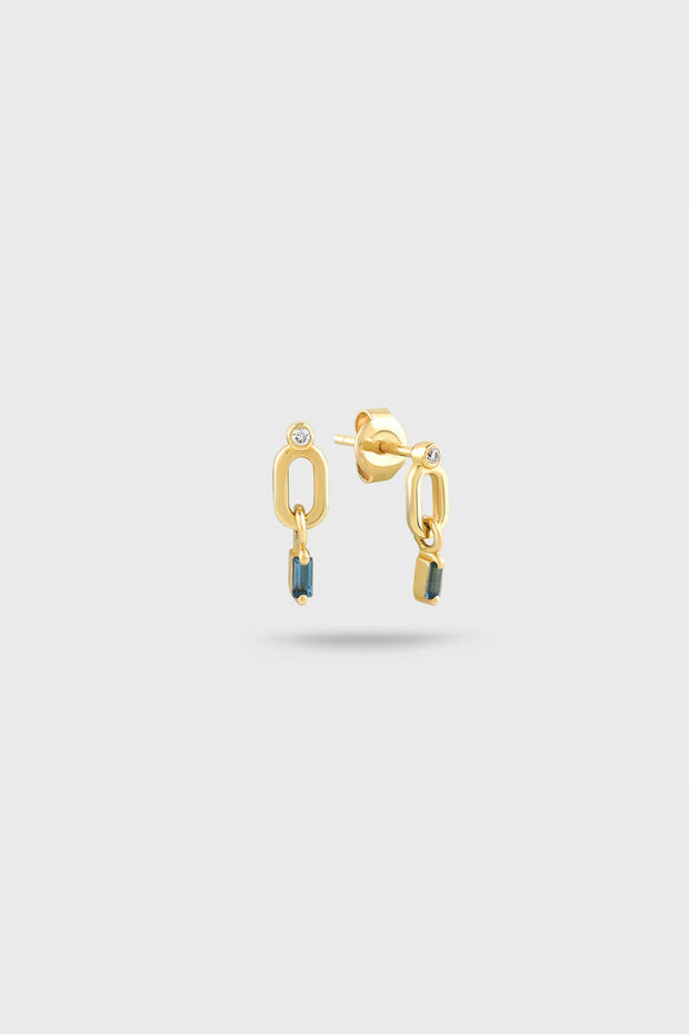 Oceanfront Earrings in Sapphire and Diamond