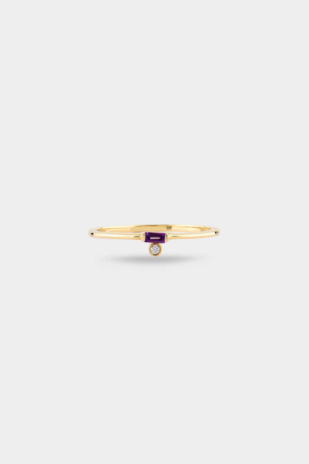 Palace Ring in Amethyst and Diamond