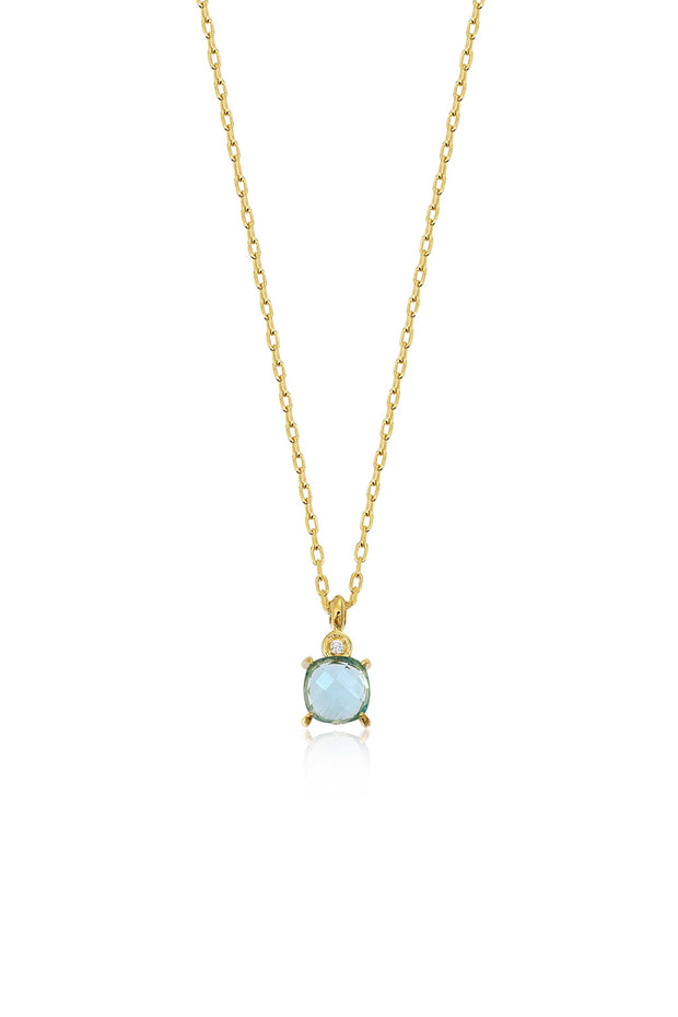 Pedigree Pendant in Blue Topaz and Diamond