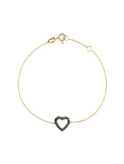 18K Gold Sleek Heart Bracelet