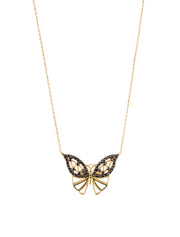 18K Gold Majestic Butterfly Zircon Necklace