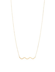 18K Gold Minimalist Wave Necklace