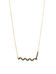 18K Gold Gleaming Waves Necklace