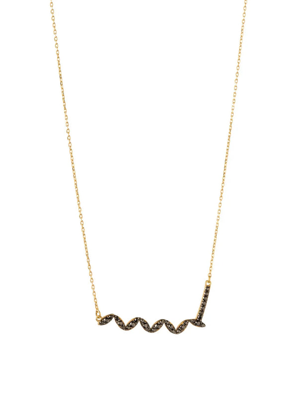 18K Gold Gleaming Waves Necklace