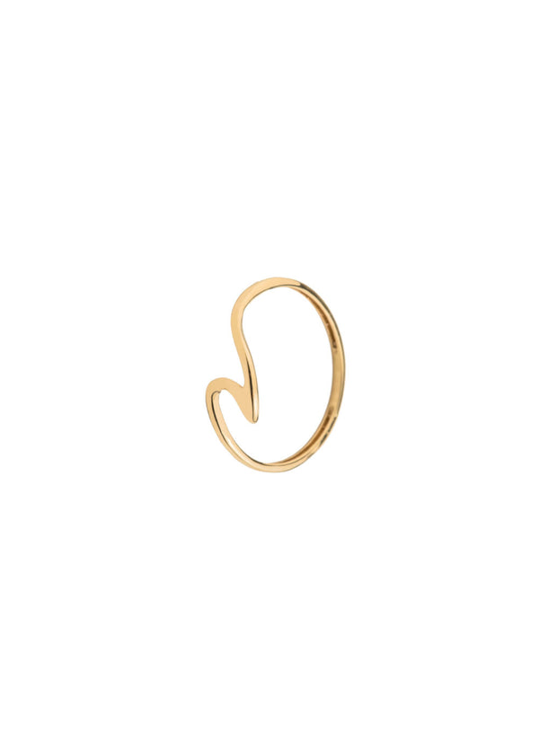 18K Gold Serene Wave Ring