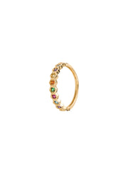 18K Gold Vibrant Rainbow Ring