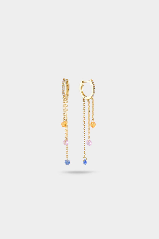 Utopia Cascade Drops in Multicolor Sapphire and Diamond